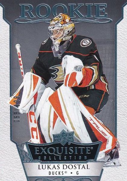 insert RC karta LUKÁŠ DOSTÁL 22-23 UD Ice Exquisite Rookie Blue Spectrum /199